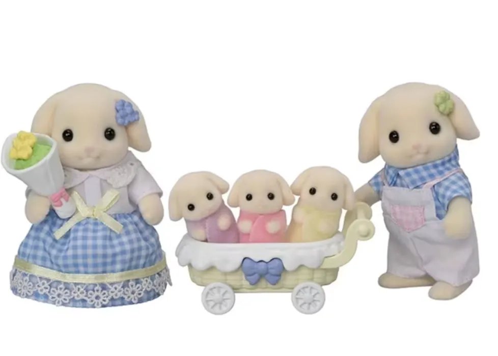 Calico Critters Flora Rabbit Family