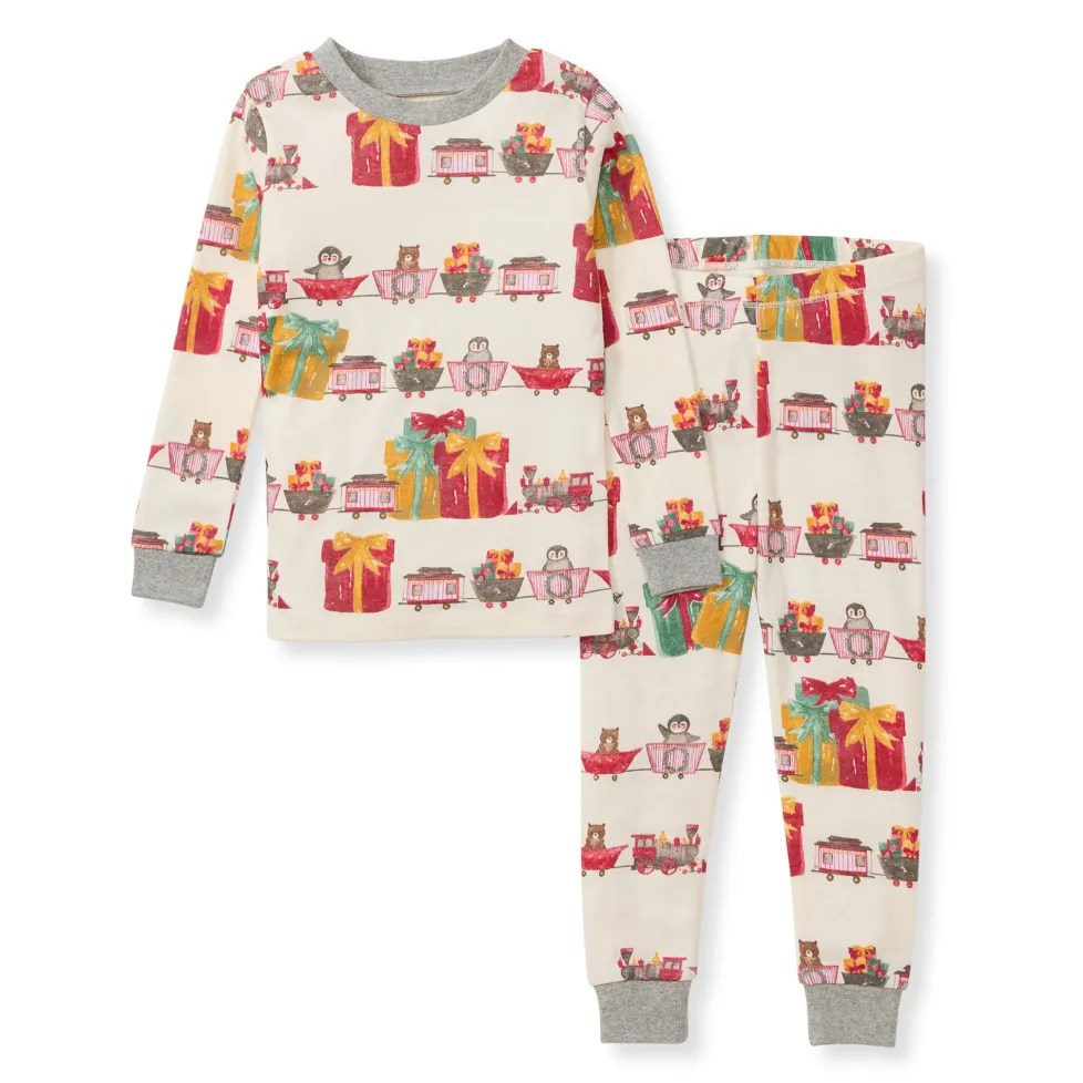 Burt's Bees Organic Two-Piece Pajamas Holiday Toy Train