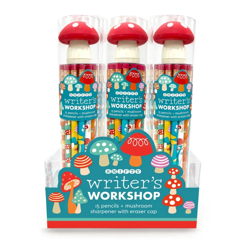Snifty Writer's Workshop Mushroom Pencils + Sharpener