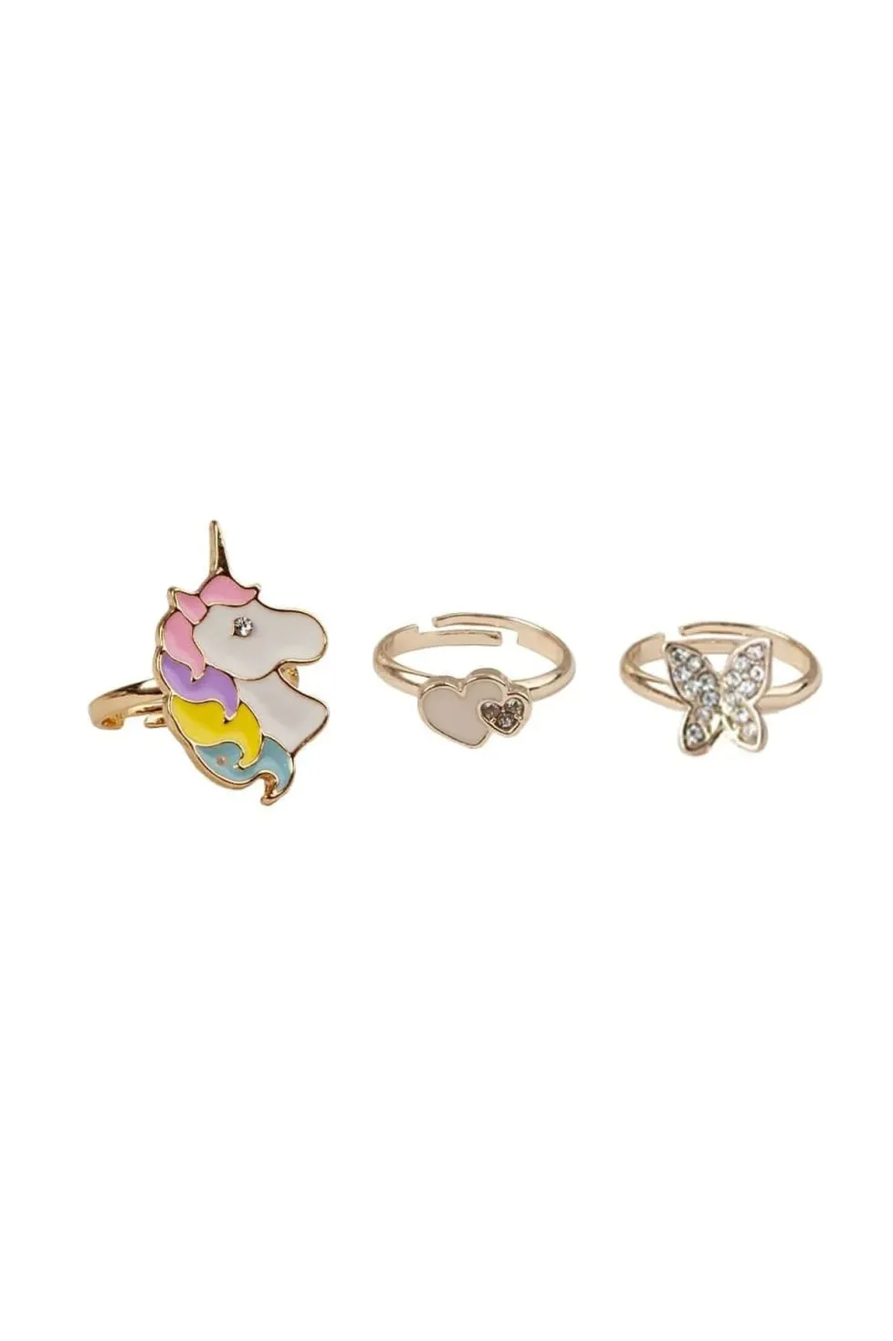 Great Pretenders Boutique Ring Set: Butterfly & Unicorn