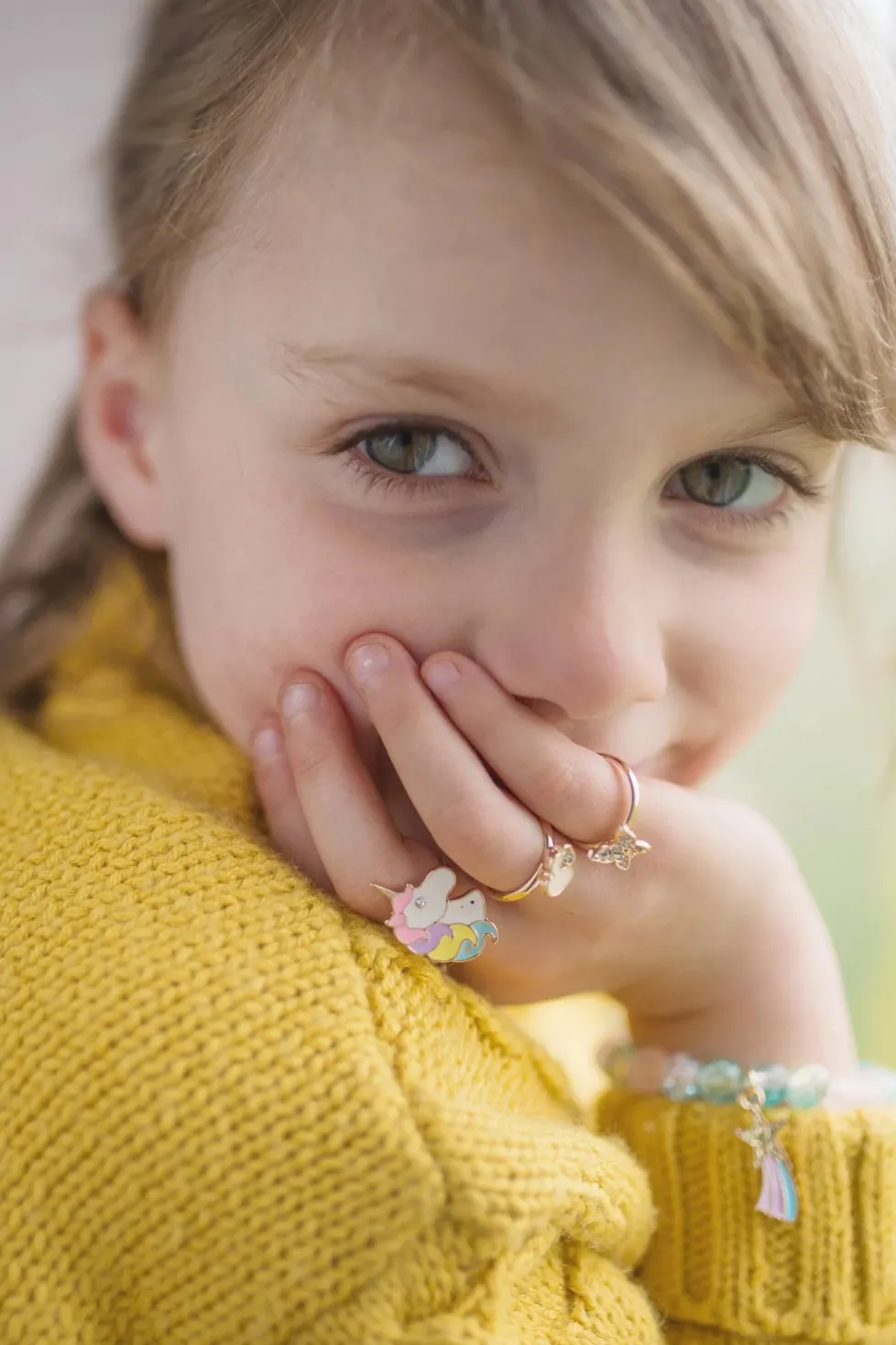 Great Pretenders Boutique Ring Set: Butterfly & Unicorn