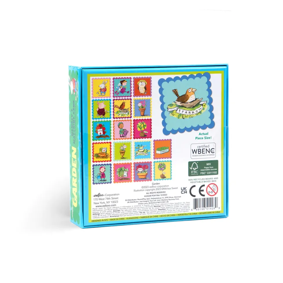 eeBoo Garden Little Square Memory Game
