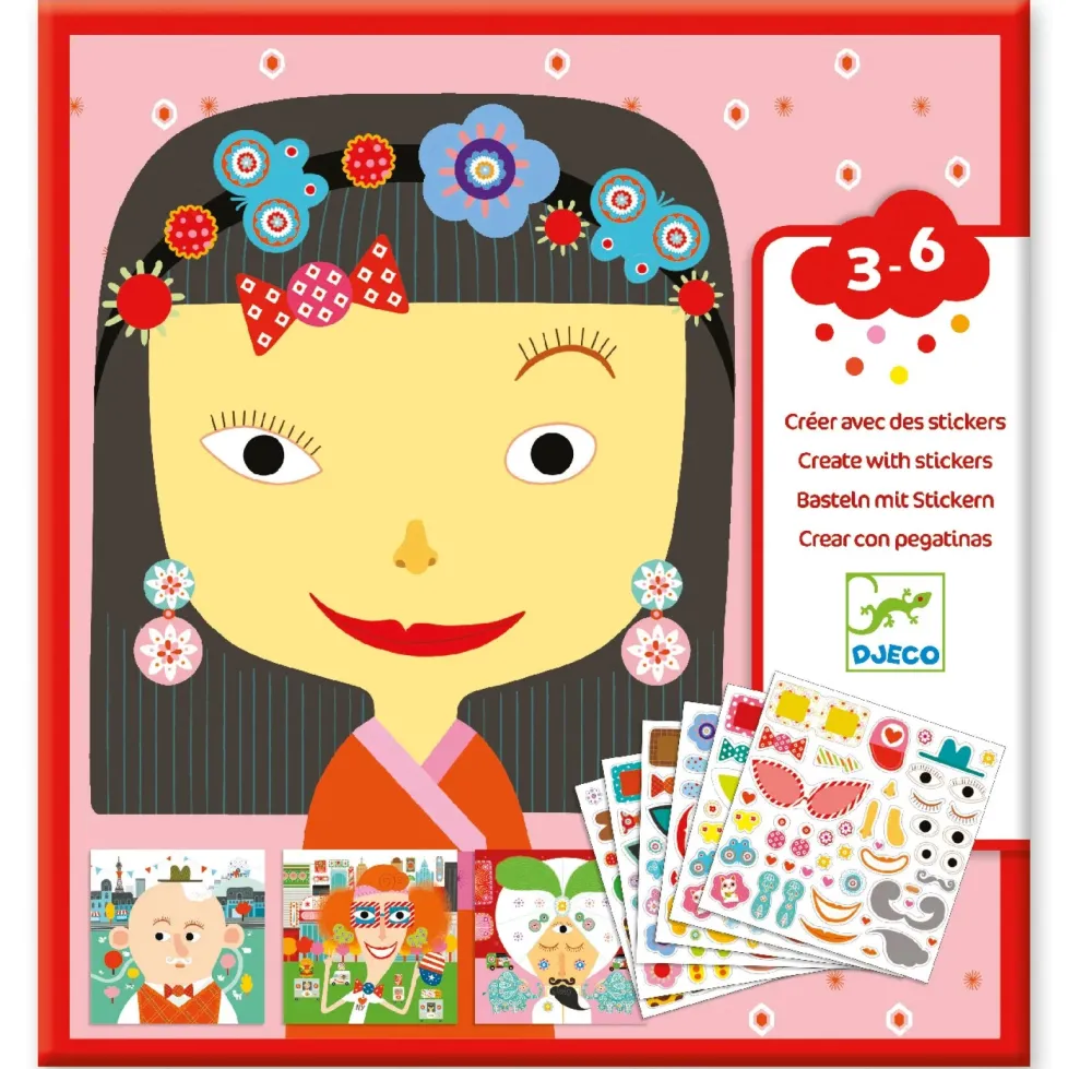 Djeco Sticker Collage Activity: Make-A-Face