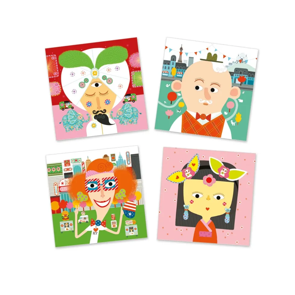 Djeco Sticker Collage Activity: Make-A-Face