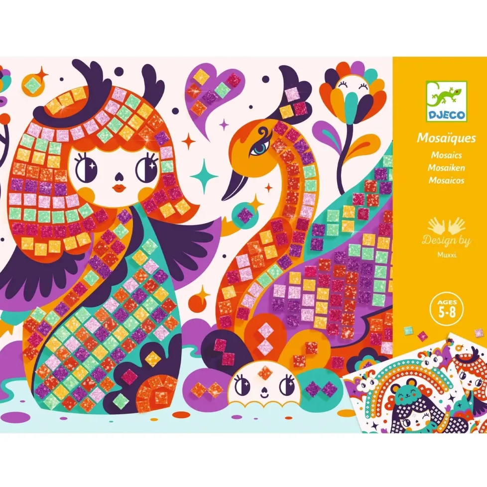 Djeco Foam Mosaic Craft Kit: Kokeshi