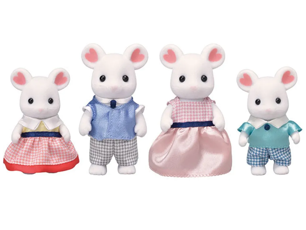 Calico Critters Marshmallow Mouse Family