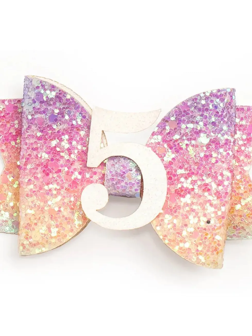 Sweet Wink: Pastel Rainbow Clip: 5th Birthday