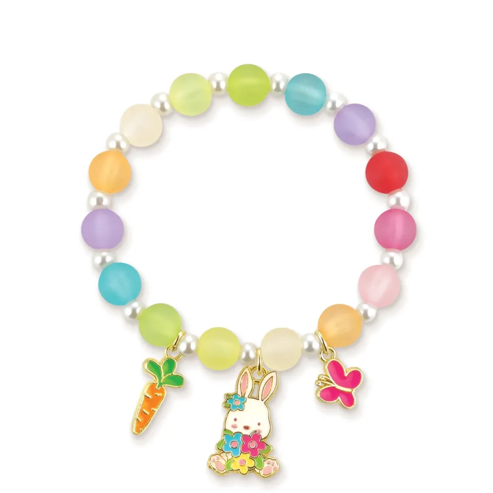 Girl Nation Charming Whimsy Bracelet Easter Bunny and Blooms