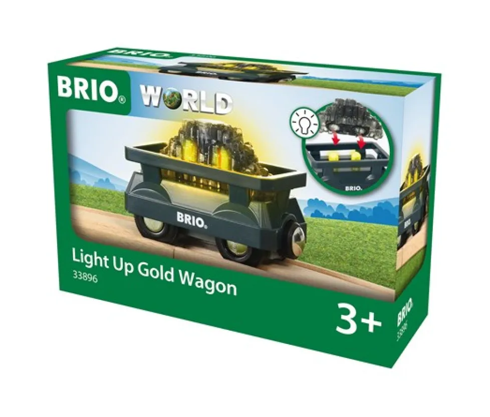 Brio Light Up Gold Wagon 33896