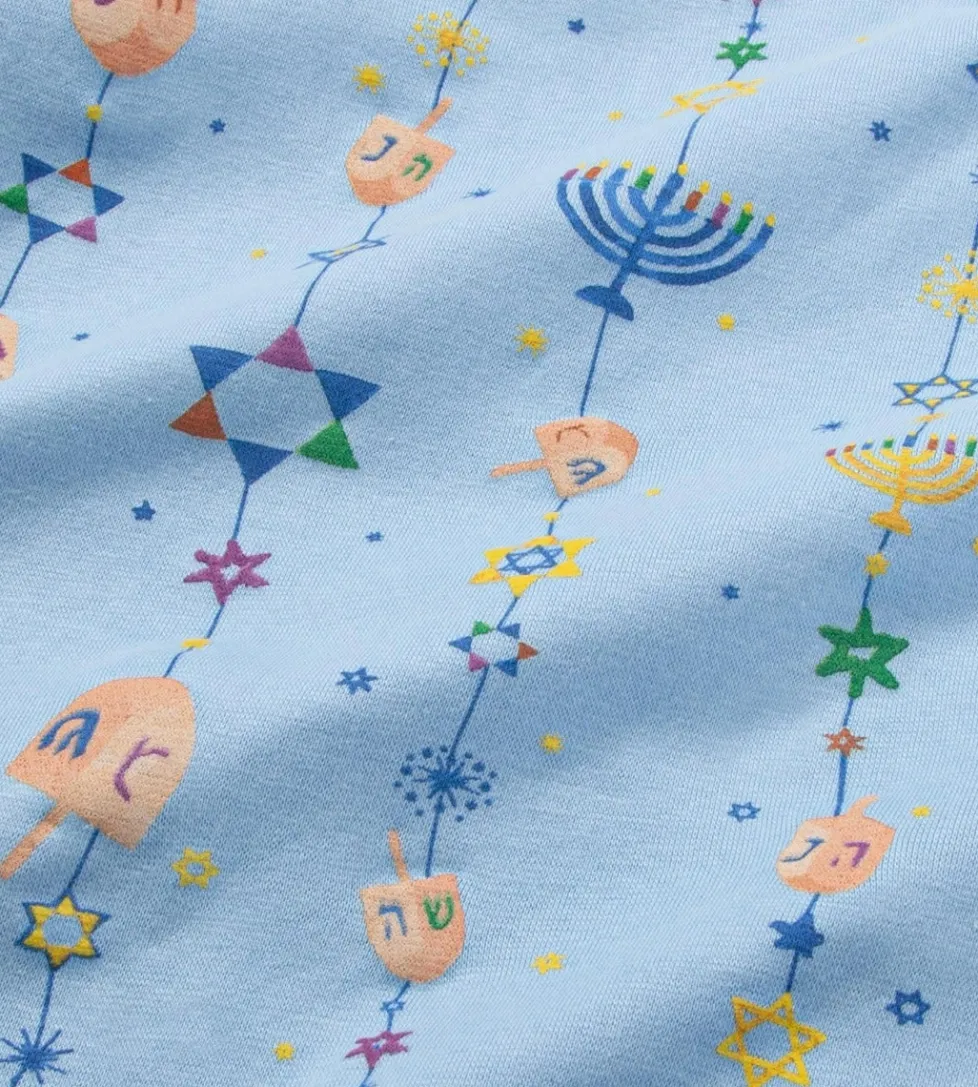 Burt's Bees Organic Baby One-Piece Sleep & Play Hanukkah Joy