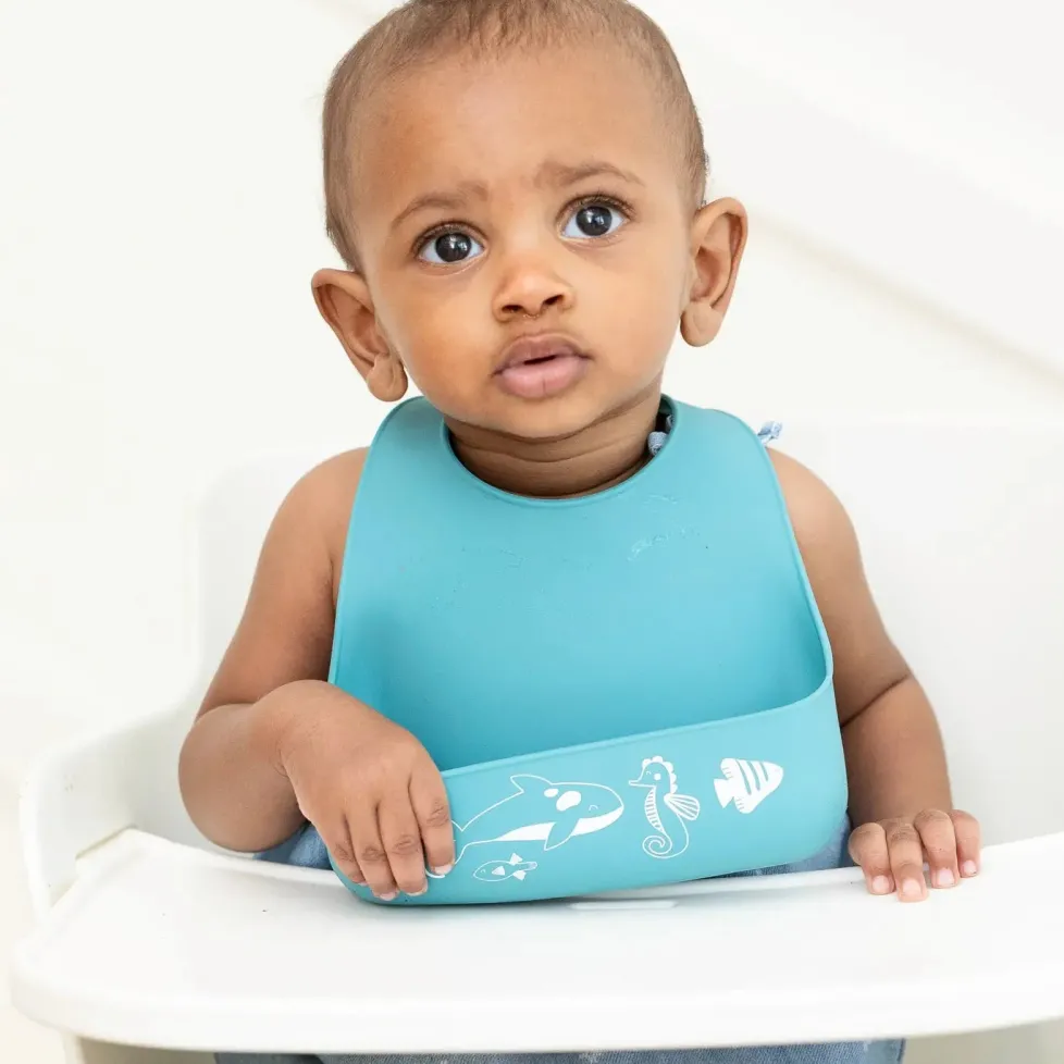 Bella Tunno Little Bites Starter Bib: Ocean Friends