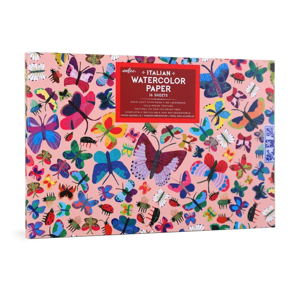 eeBoo Watercolor Pad: Butterflies