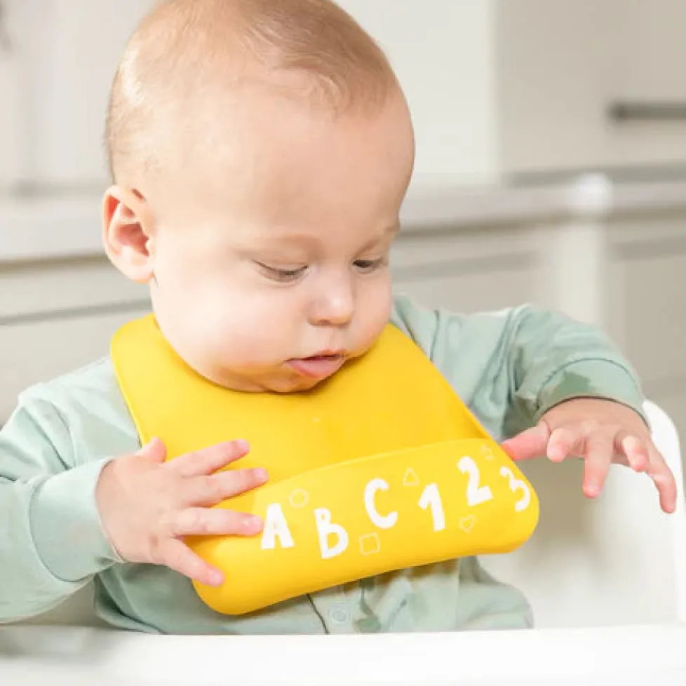 Bella Tunno Little Bites Starter Bib: Alphabet Fun