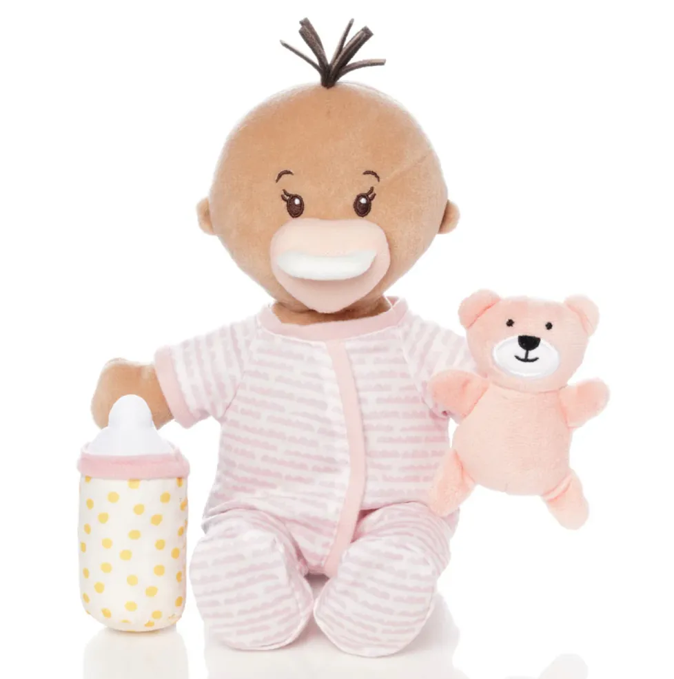 Manhattan Toy® Love, Stella Sleepy Time Set Beige Doll with Brown Tuft