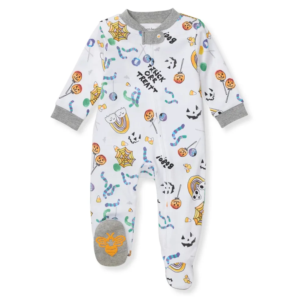 Burt's Bees Organic Baby One-Piece Footless Sleep & Play Halloween Treats