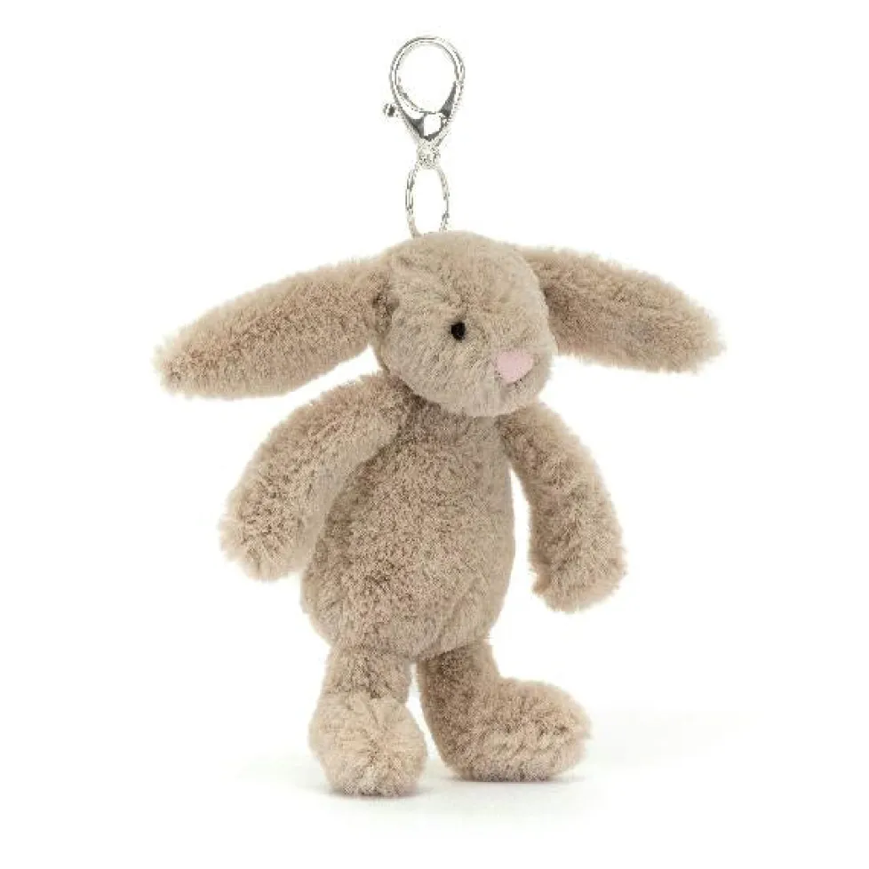 Jellycat Bashful Bunny Beige Bag Charm 7"