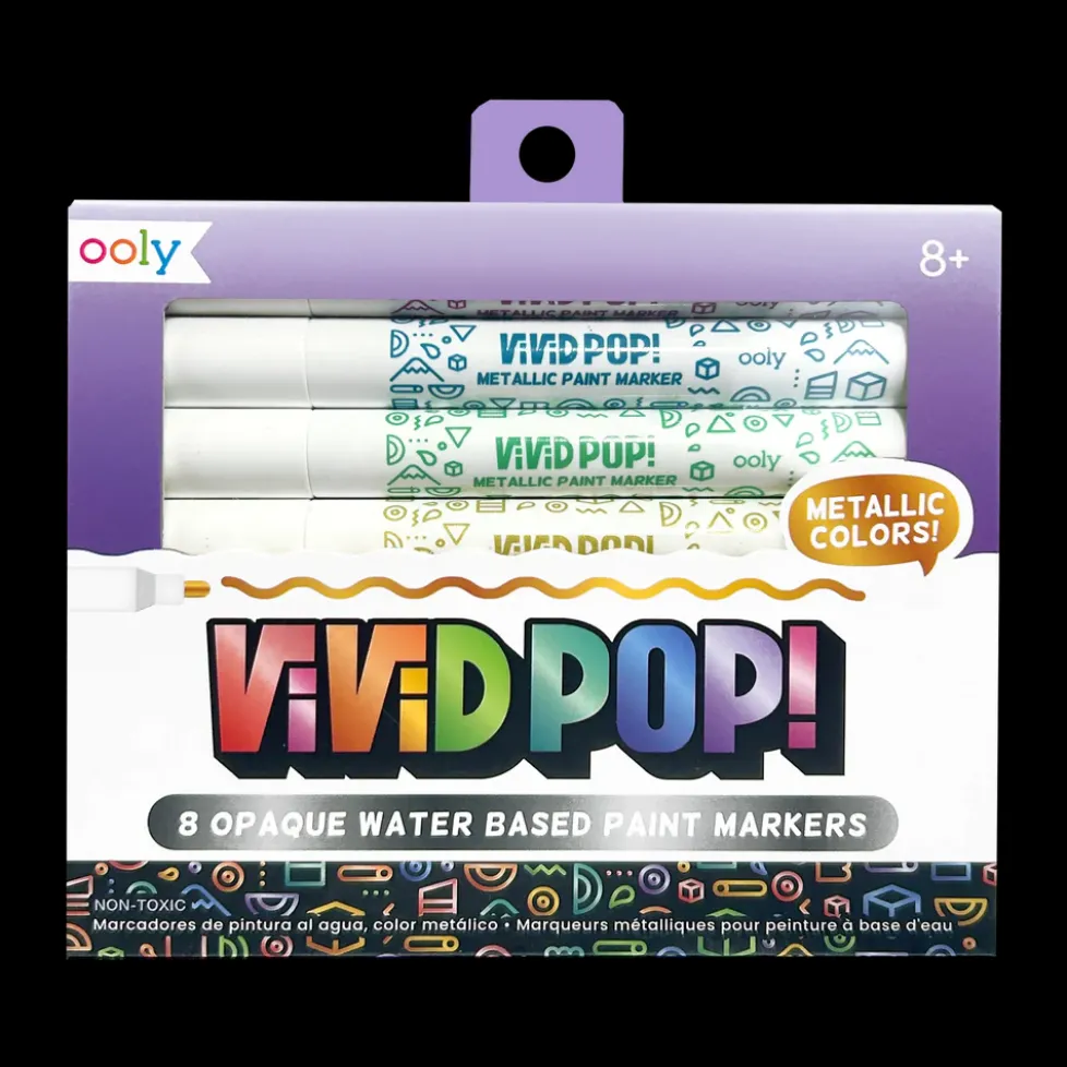 Ooly Vivid Pop! Water Based Paint Markers Metallic
