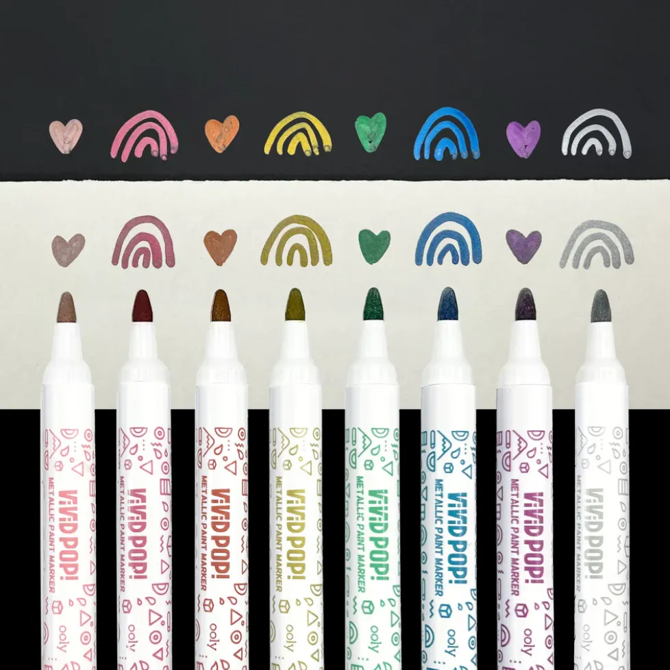 Ooly Vivid Pop! Water Based Paint Markers Metallic