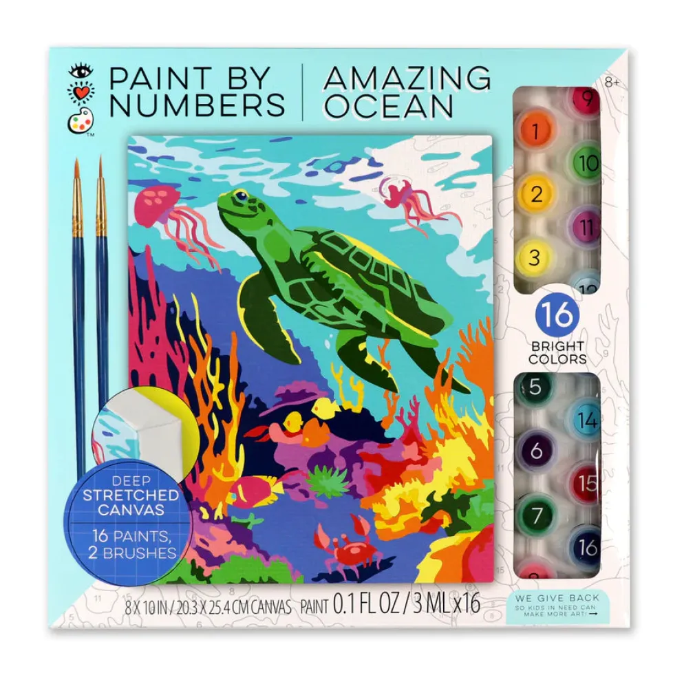 Bright Stripes iHeartArt Paint by Numbers: Amazing Ocean