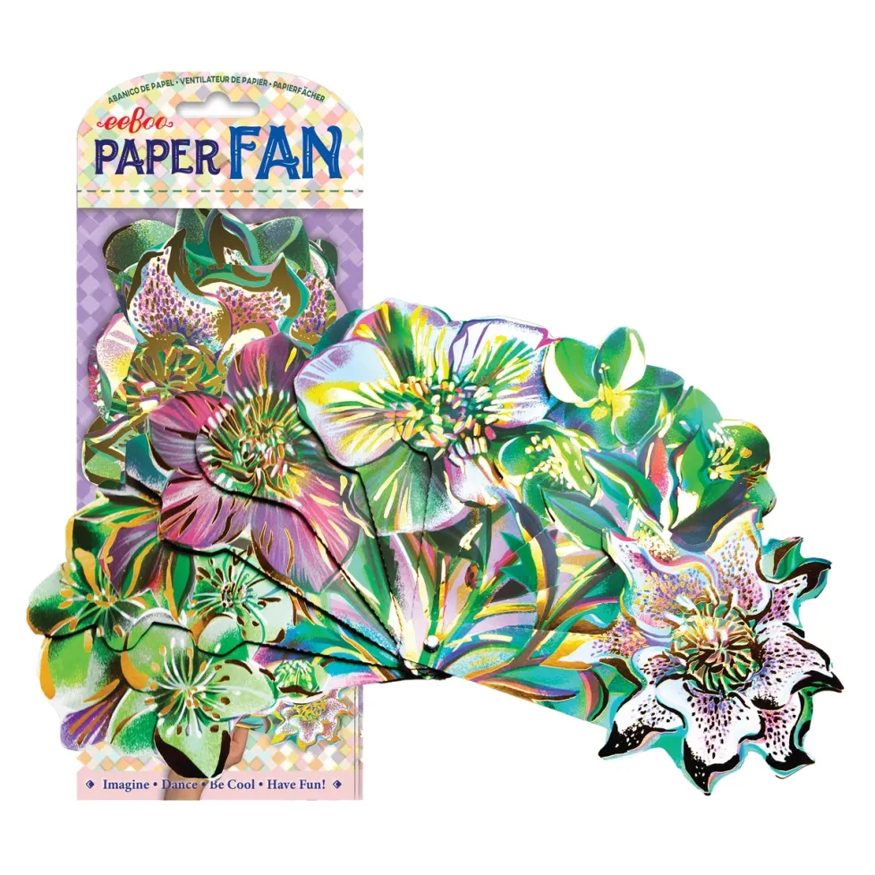 eeBoo Paper Fans: Flowers