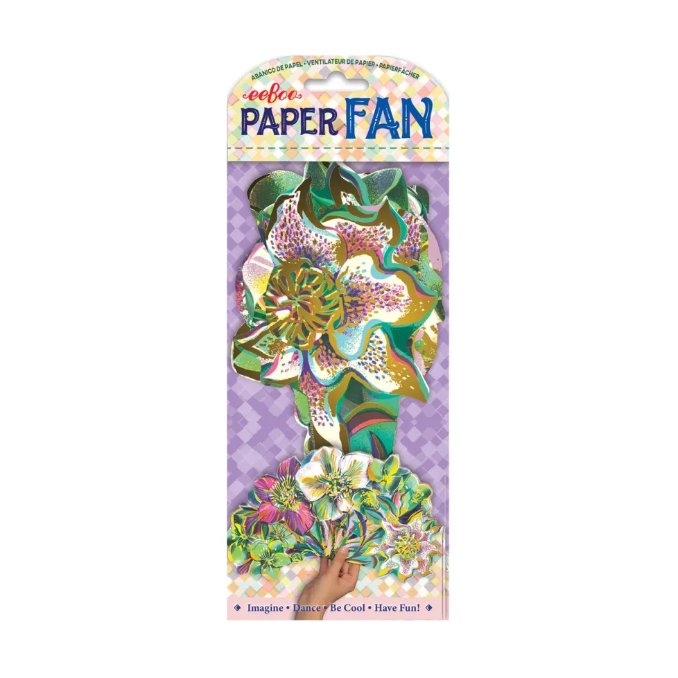 eeBoo Paper Fans: Flowers