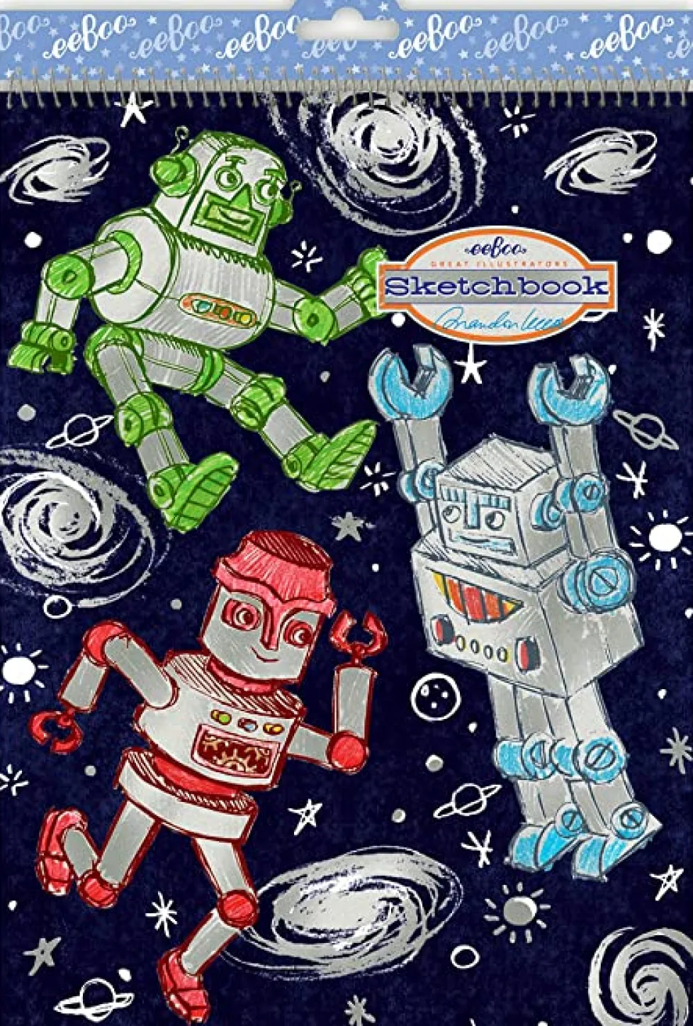 eeBoo Sketchbook: Silver Robots
