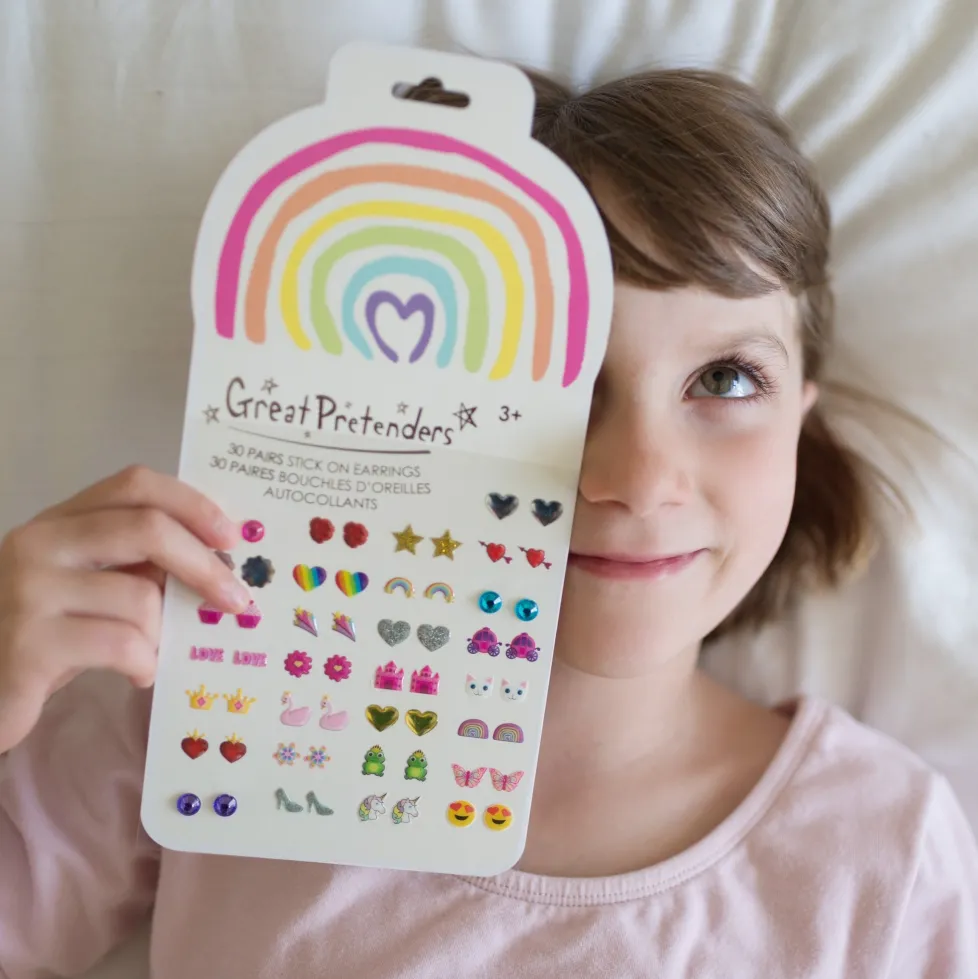 Great Pretenders Sticker Earrings: Rainbow Love