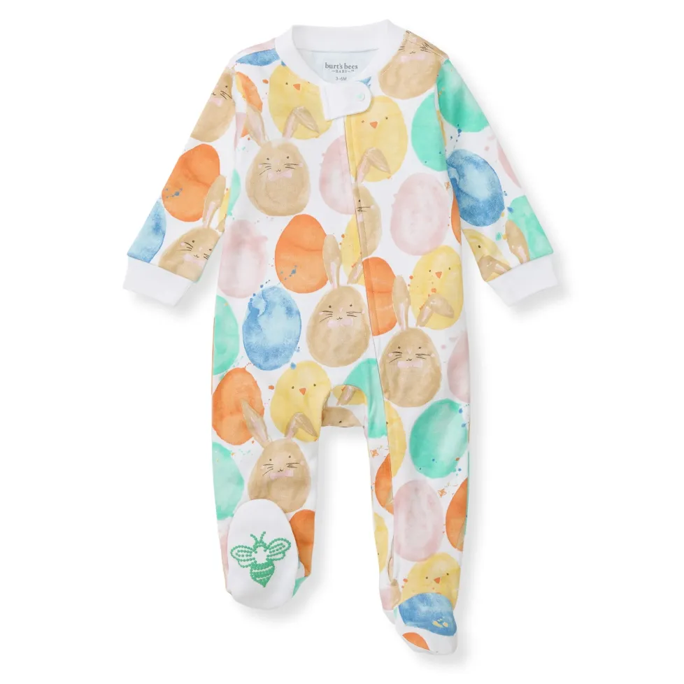 Burt's Bees Organic Baby One-Piece Sleep & Play Easter Friends