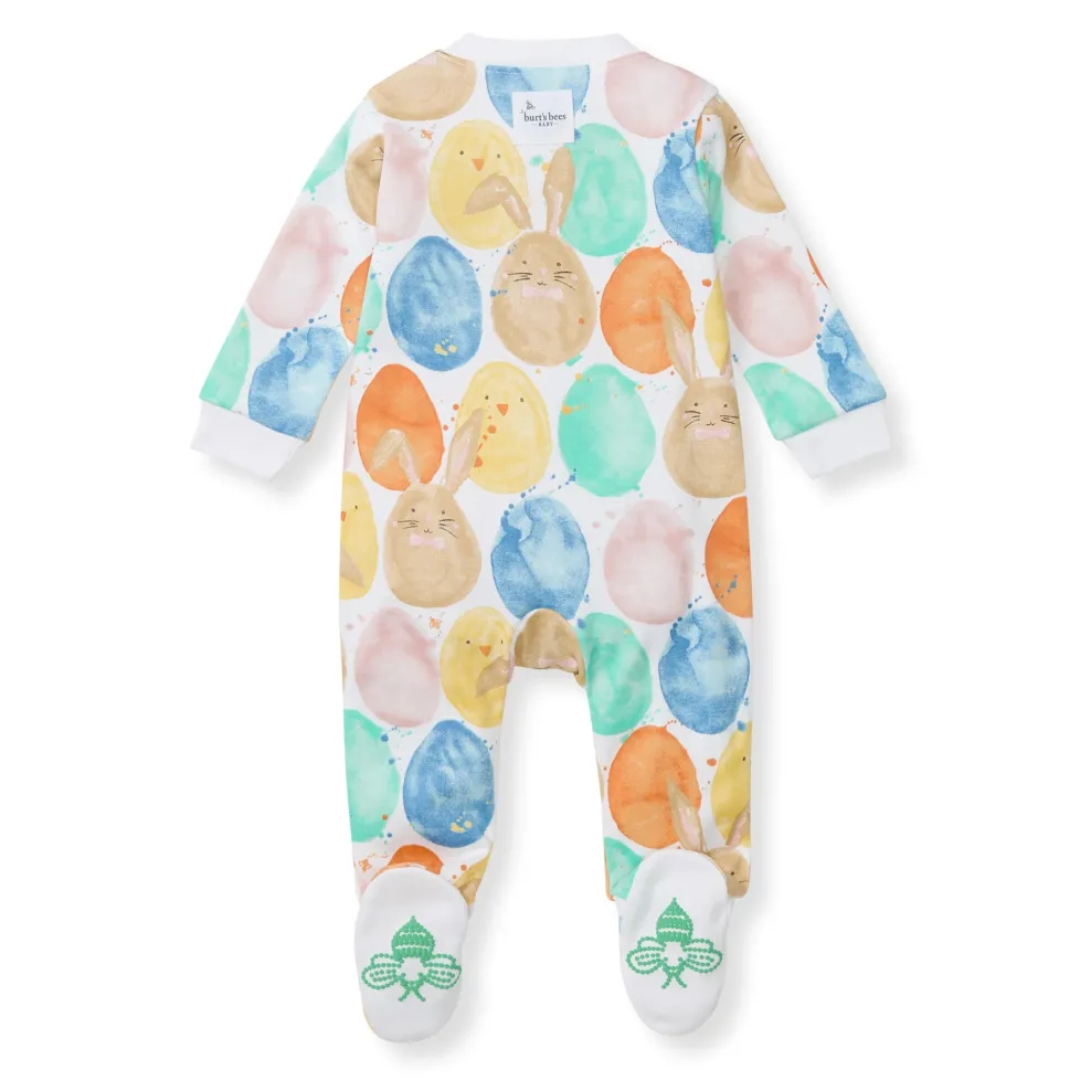 Burt's Bees Organic Baby One-Piece Sleep & Play Easter Friends