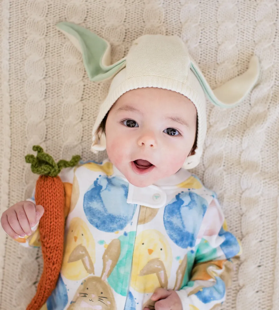 Burt's Bees Organic Baby One-Piece Sleep & Play Easter Friends