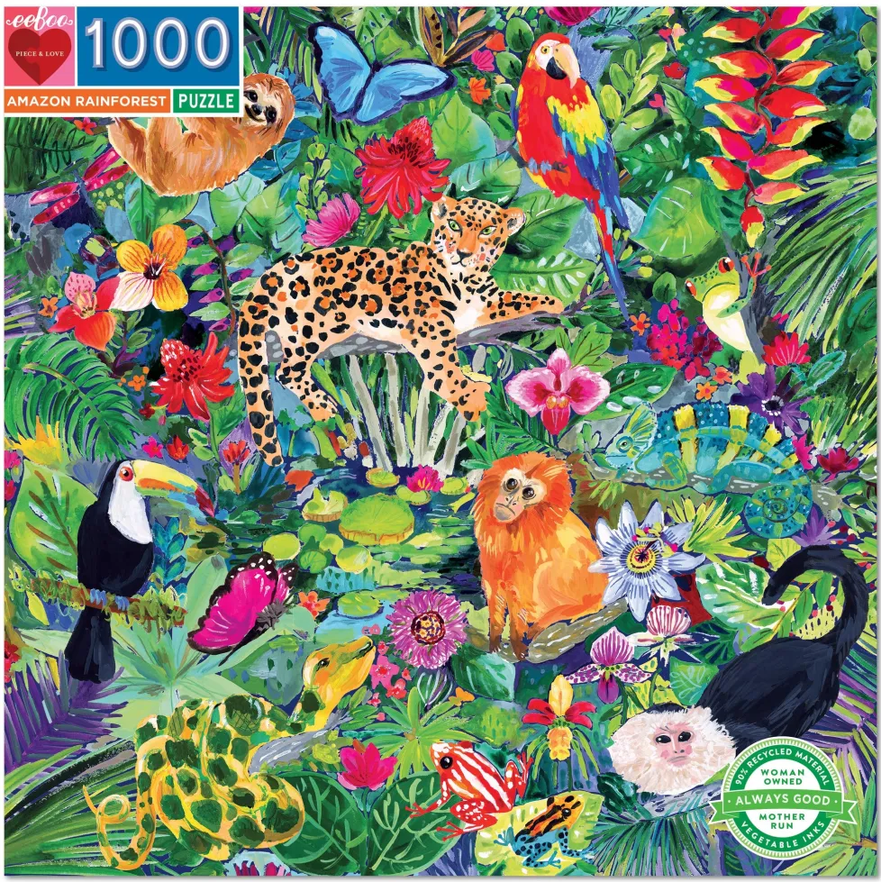 eeBoo 1000 Piece Puzzle Amazon Rainforest