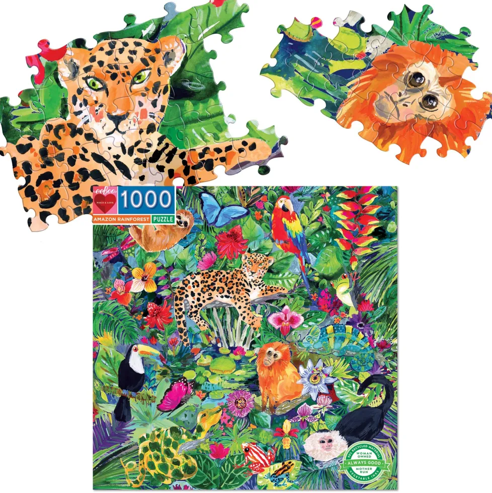 eeBoo 1000 Piece Puzzle Amazon Rainforest