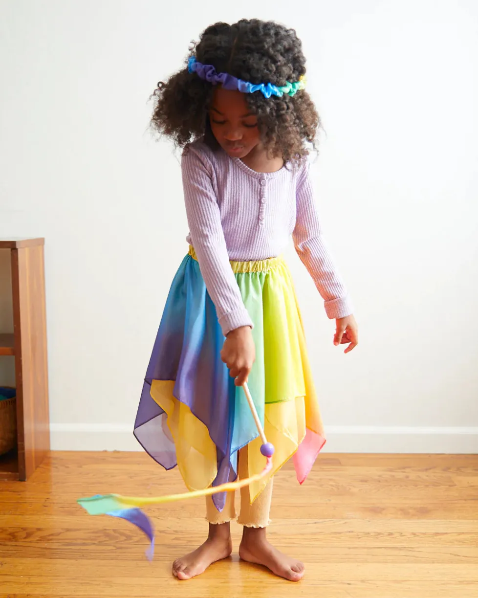 Sarah's Silks: Mini Streamer Wand Rainbow