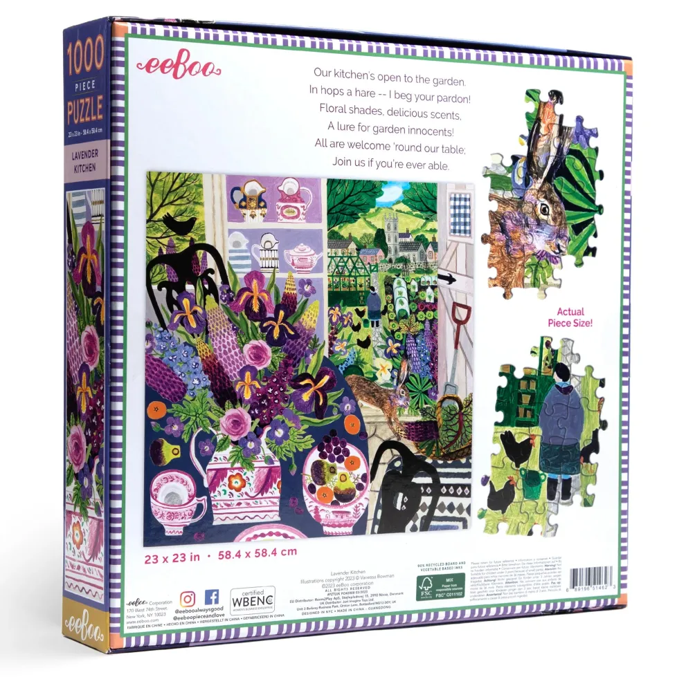 eeBoo 1000 Piece Puzzle Lavender Kitchen
