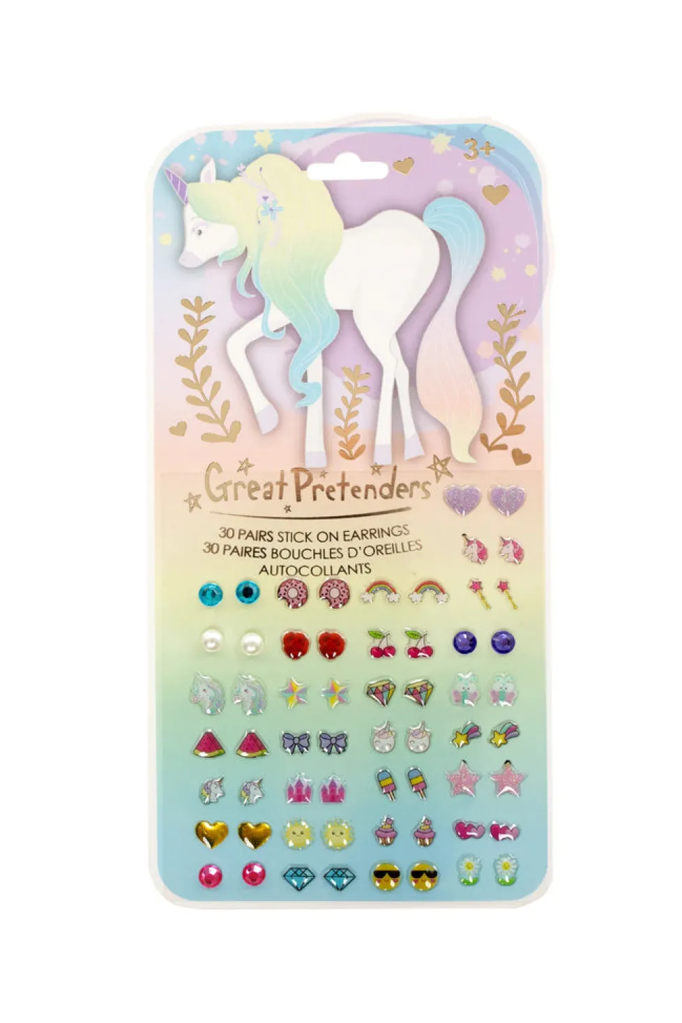 Great Pretenders Sticker Earrings: Whimsical Unicorn