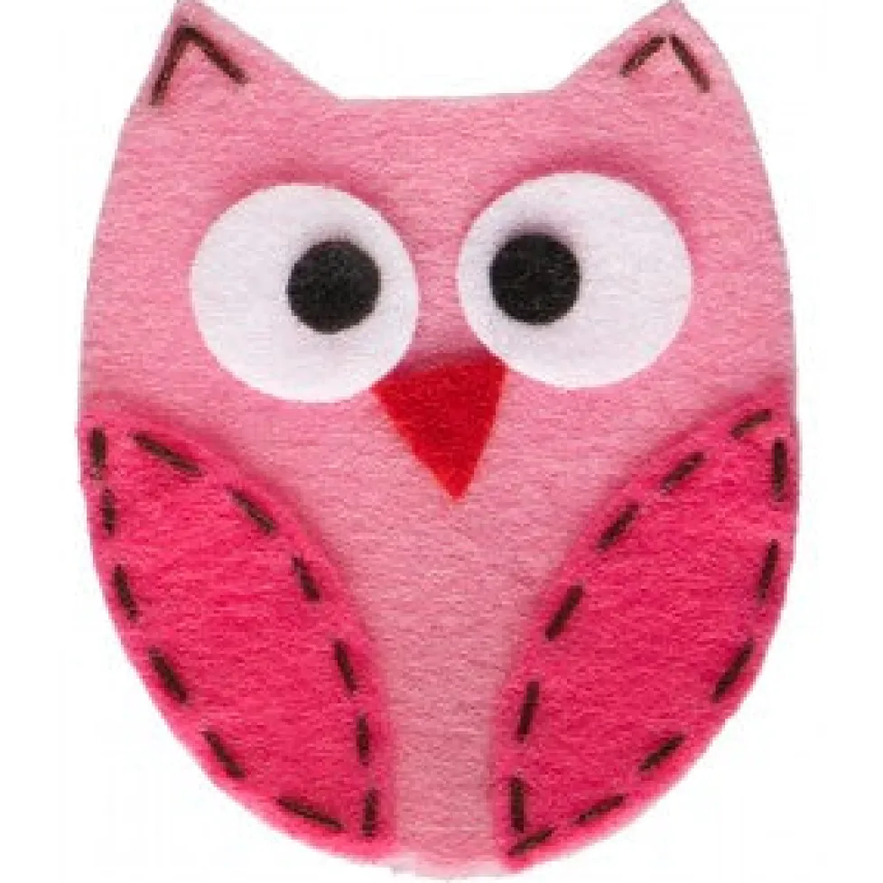 No Slippy Hair Clippy Ruby Owl Pink