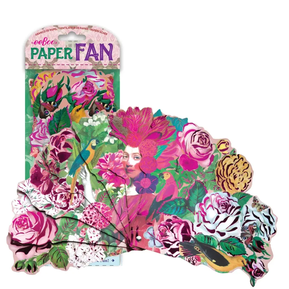 eeBoo Paper Fans: Sarah