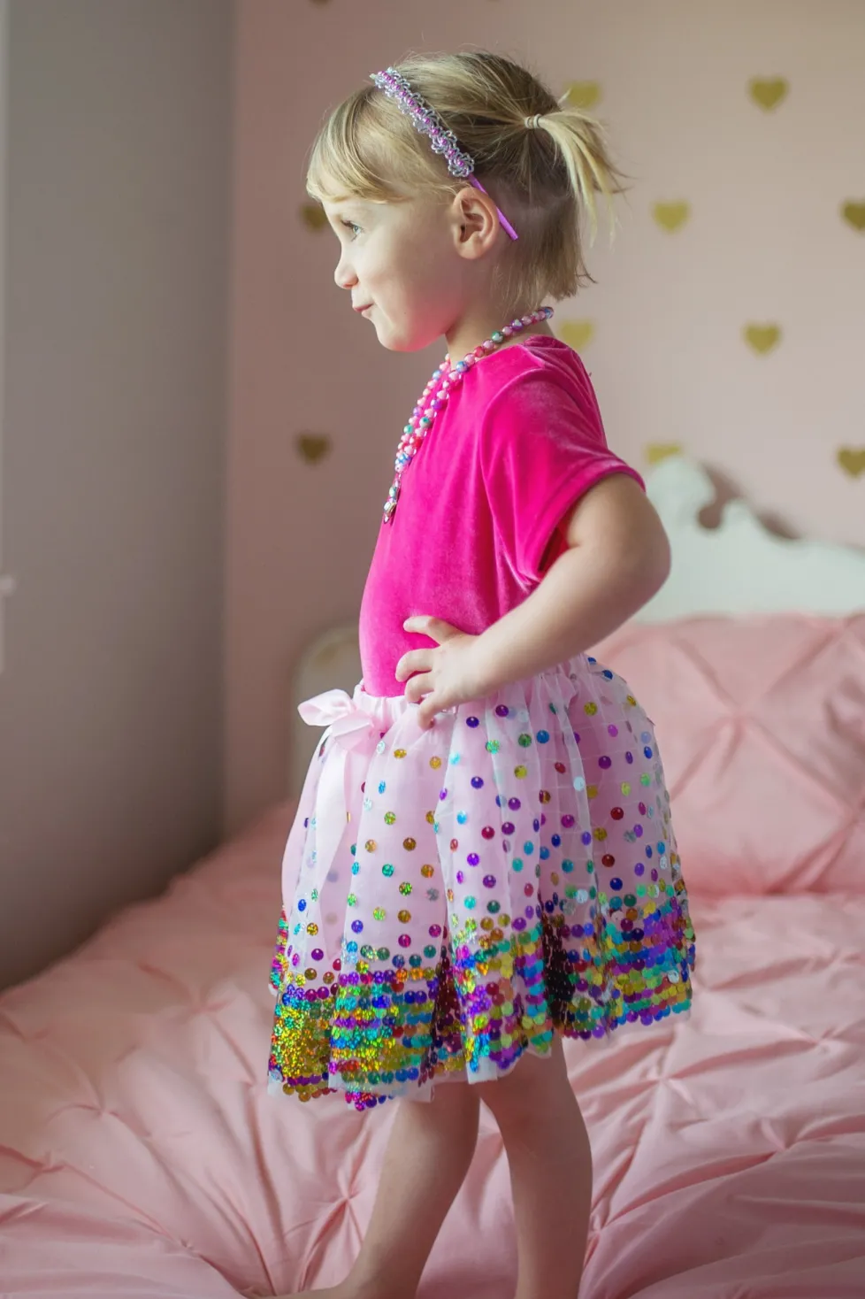 Great Pretenders Pink Party Fun Sequin Skirt