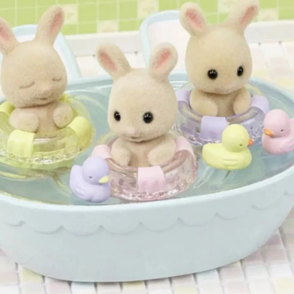 Calico Critters Triplets Bathtime Set