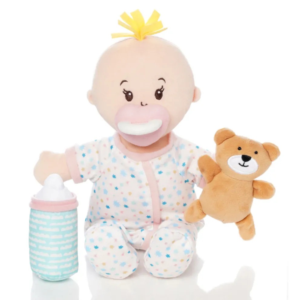 Manhattan Toy® Love, Stella Sleepy Time Set Peach Doll with Blonde Tuft