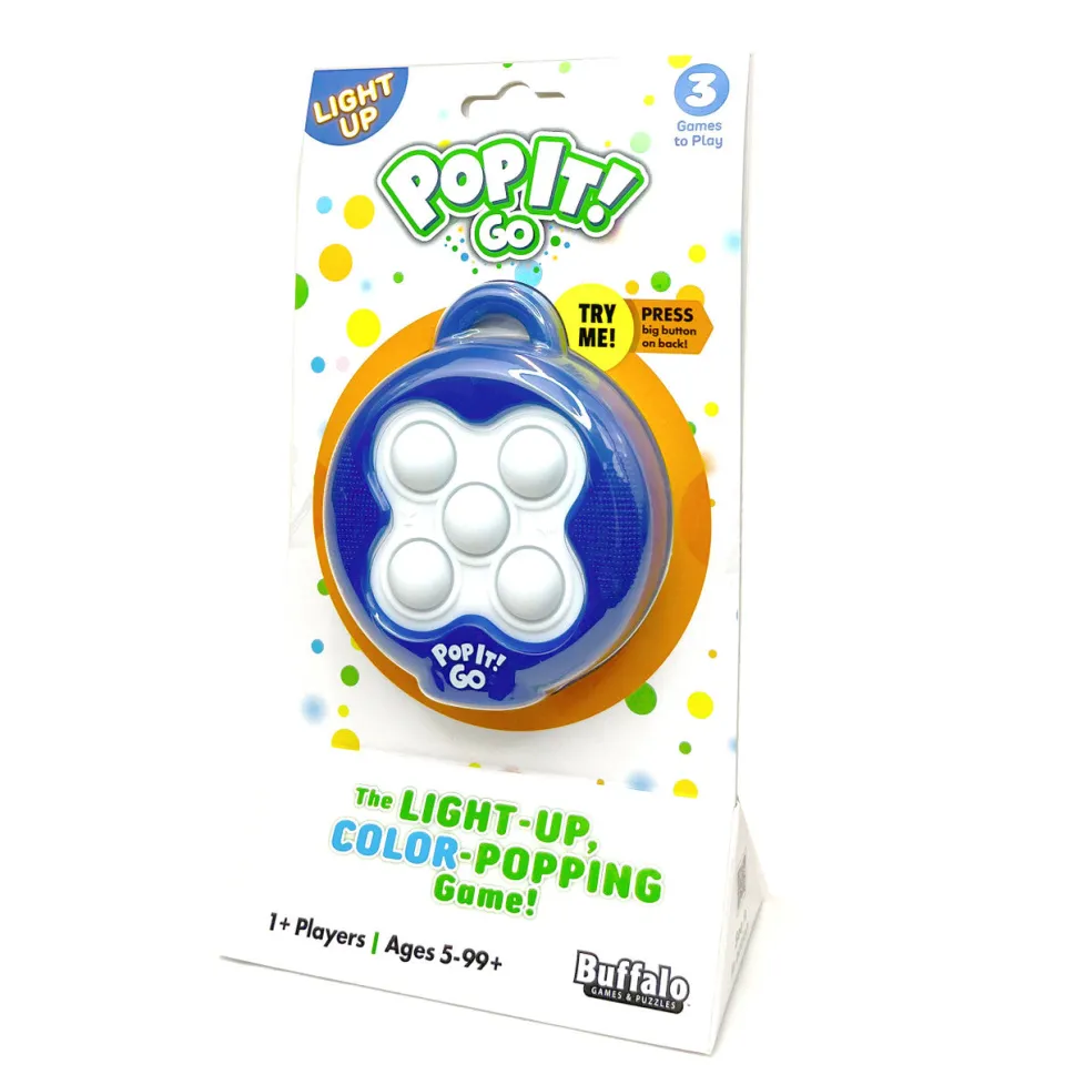 Pop It Go Fidget Toy: Light Up, Pattern Popping Game