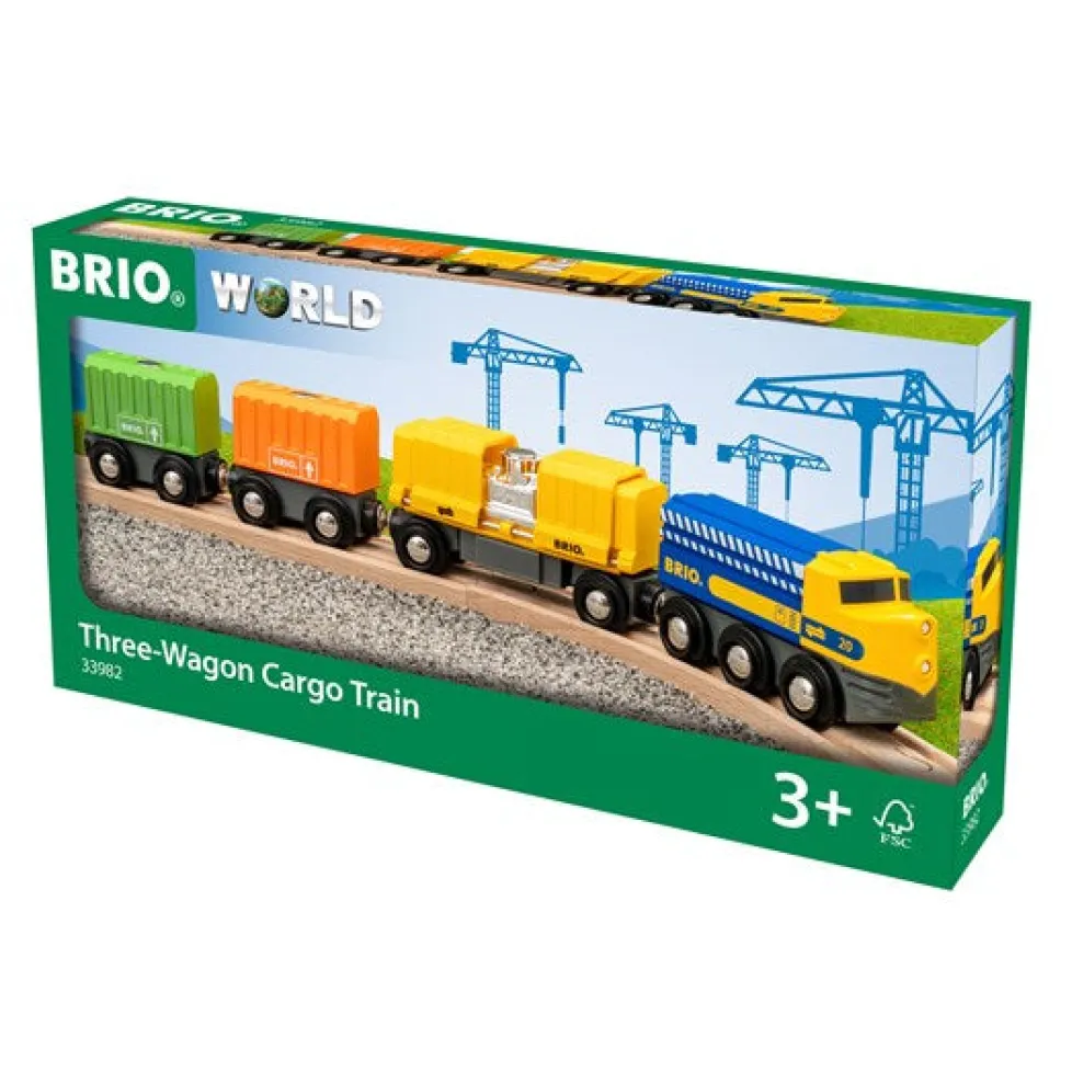 Brio Three-Wagon Cargo Train 33982
