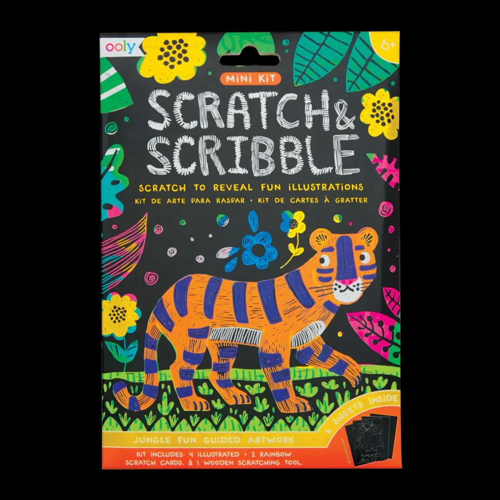Ooly Scratch & Scribble Mini Scratch Art Kit - Jungle Fun