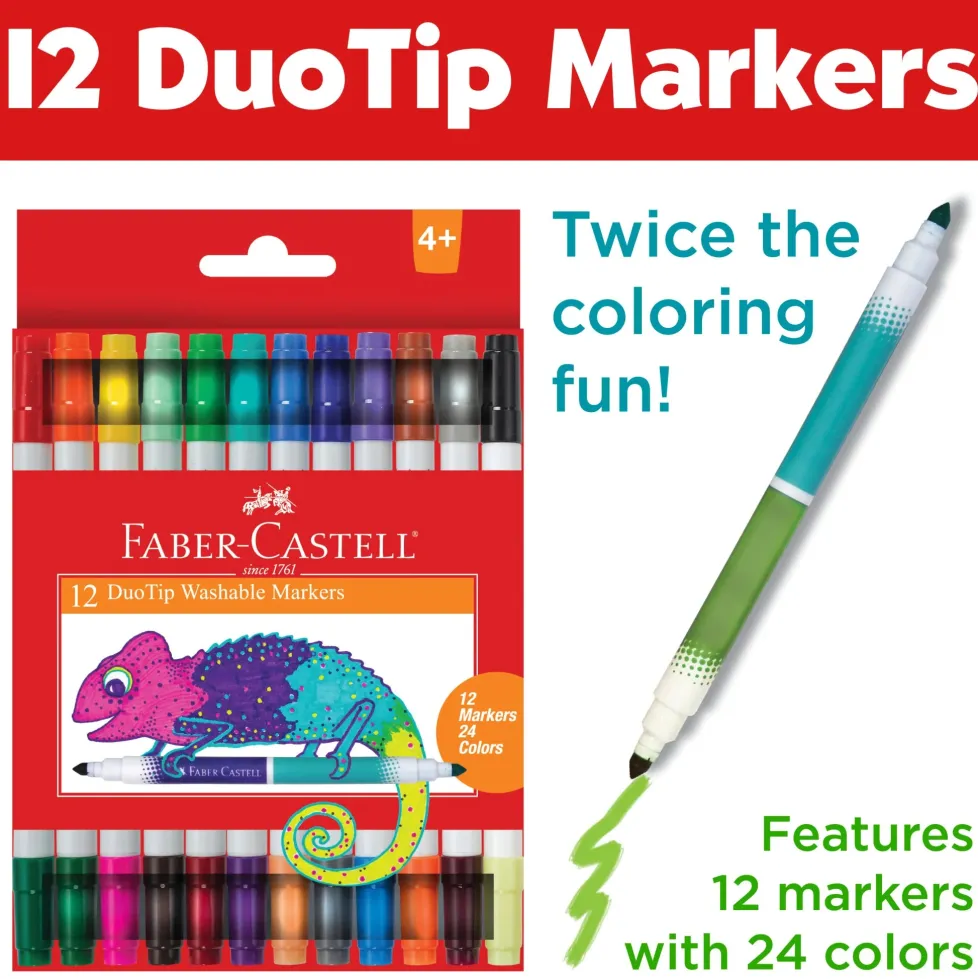 Faber-Castell 12 ct Duo Tip Washable Markers