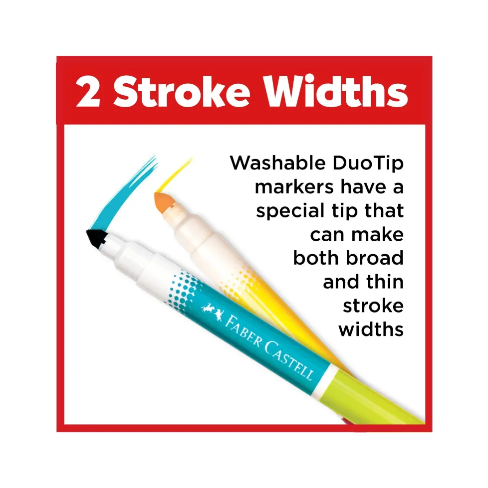 Faber-Castell 12 ct Duo Tip Washable Markers