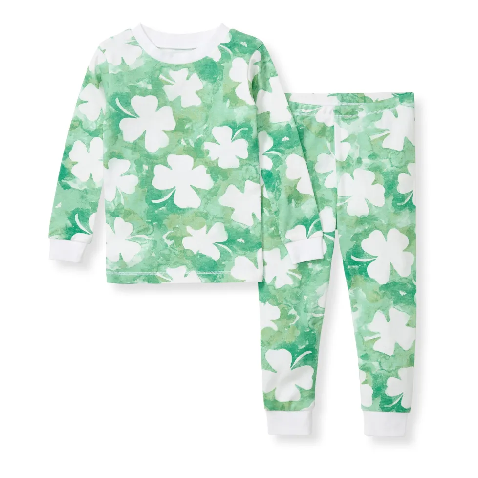 Burt's Bees Organic Two-Piece Pajamas Artsy Clover