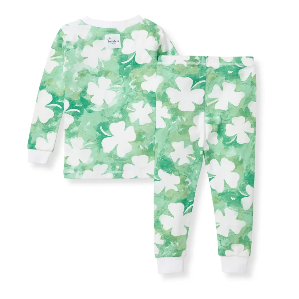 Burt's Bees Organic Two-Piece Pajamas Artsy Clover