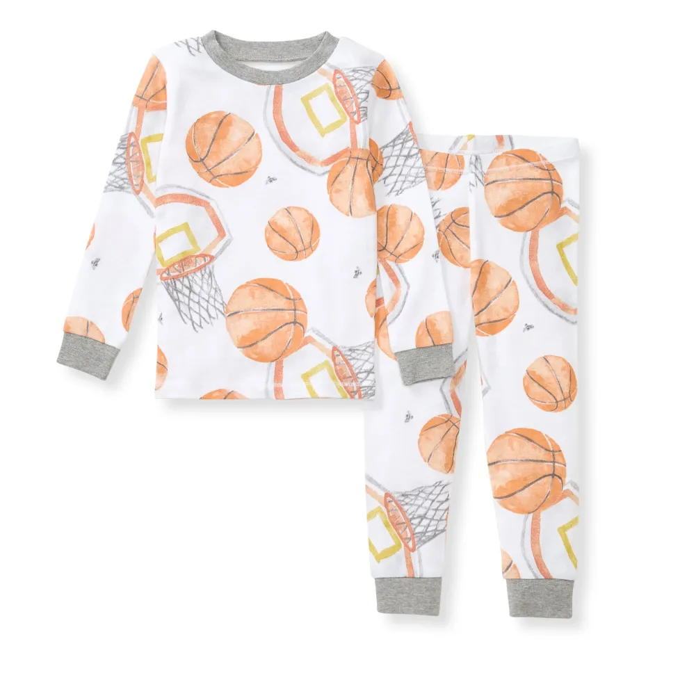 Burt's Bees Organic Two-Piece Pajamas Basketball