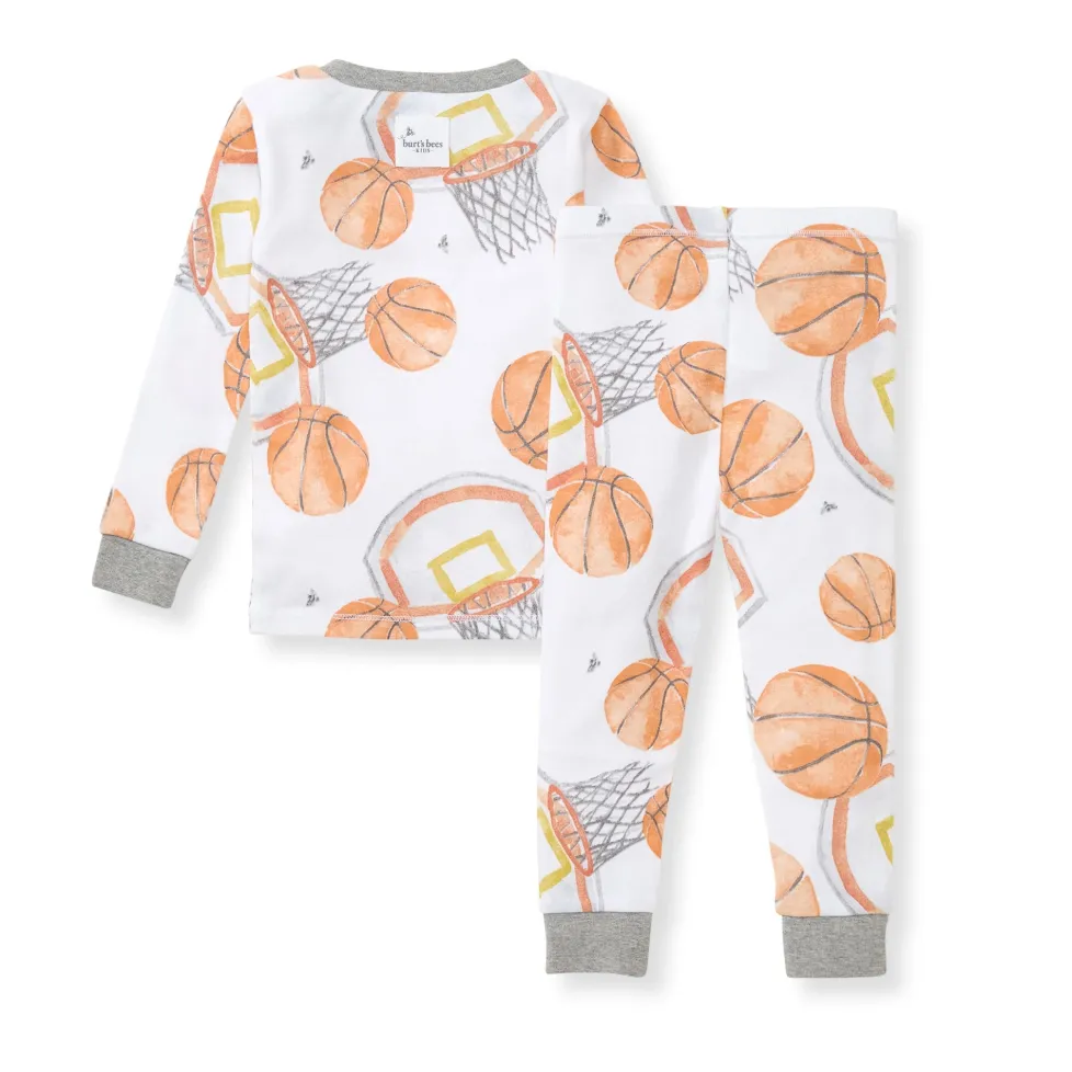 Burt's Bees Organic Two-Piece Pajamas Basketball