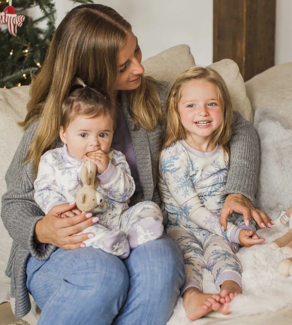 Burt's Bees Organic Baby One-Piece Sleeper Snowflake Flurries